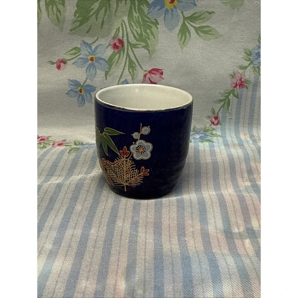 Vintage Japanese‎ Cloisonné Style Mini Cup 2